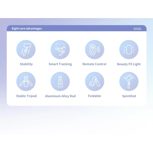 Mobile phone gimbal stabilizer, selfie stick Bluetooth smart anti-shake follow-up bracket retractable live broadcast tripod - 0.7m aluminum alloy