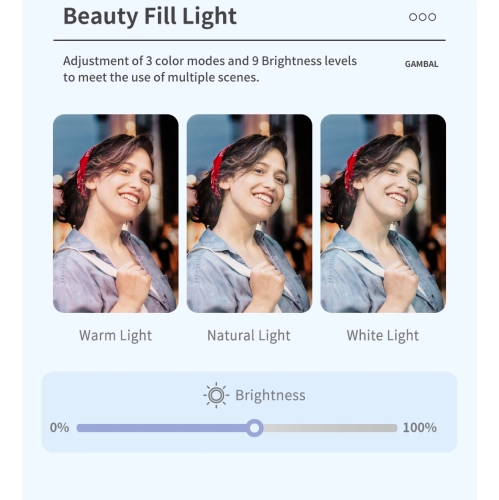 Mobile phone gimbal stabilizer, selfie stick Bluetooth smart anti-shake follow-up bracket retractable live broadcast tripod - 0.7m aluminum alloy