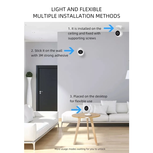 A2 HD wireless wifi night vision camera, home security surveillance camera dome network smart intercom camera, baby monitor - no memory card