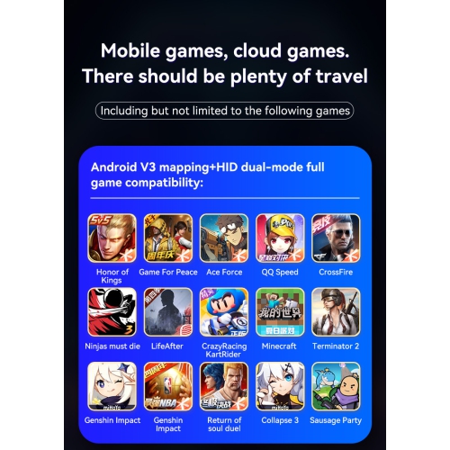 Manette de jeu télescopique D11/D11S Déclencheur à effet Hall Switch/PC Manette de diffusion en continu Bluetooth pour Xbox Android iOS - D11 Blanc