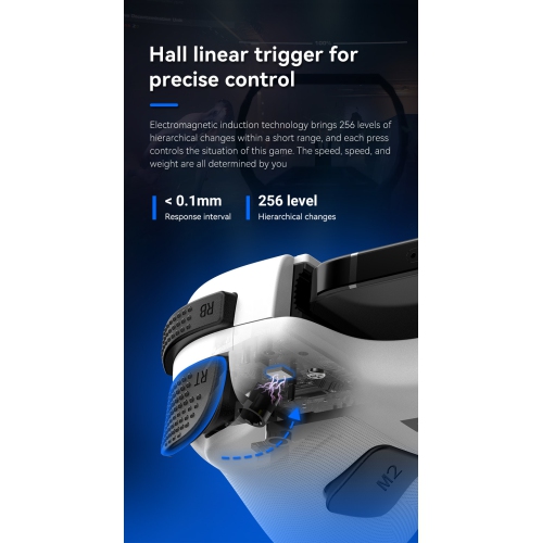 Manette de jeu télescopique D11/D11S Déclencheur à effet Hall Switch/PC Manette de diffusion en continu Bluetooth pour Xbox Android iOS - D11 Blanc