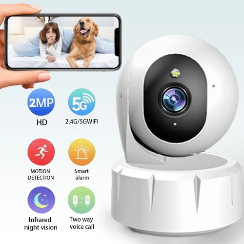 Home WIFI shaking machine intelligent monitoring, indoor 360 degree HD camera without blind spots, security alarm network CCTV camera - no memory card