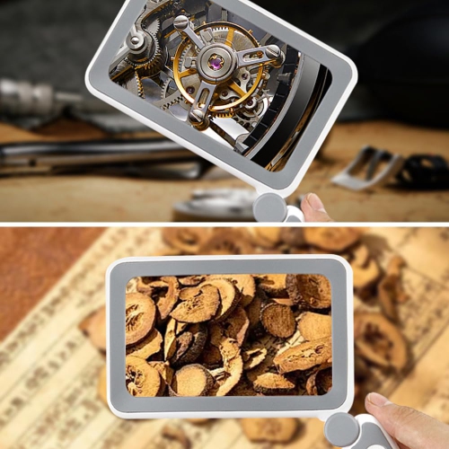 Loupe avec lumière, 4 loupe de lecture légère pour aînés, grande loupe portative pliable avec loupe rechargeable à 10 DEL