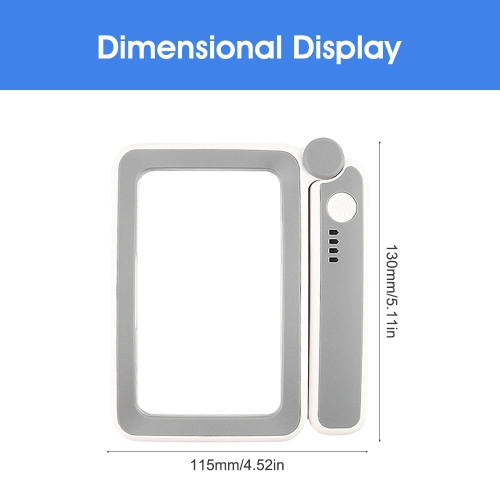 Loupe avec lumière, 4 loupe de lecture légère pour aînés, grande loupe portative pliable avec loupe rechargeable à 10 DEL