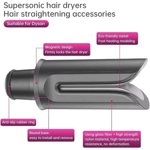 Accessoire de fer plat compatible avec le sèche-cheveux HD01 HD02 HD03 HD04 HD08 HD15 de Dyson, accessoire de sèche-cheveux pour embout lissant de