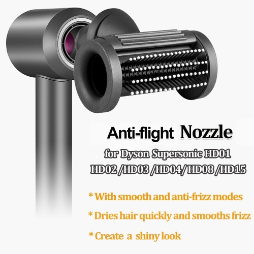 Anti-Flight Flyaway Attachment Nozzle for Dyson Hair Dryer HD15 HD01 HD02 HD03 HD04 HD08,2-in-1 Styling Comb Nozzle Accessories Part