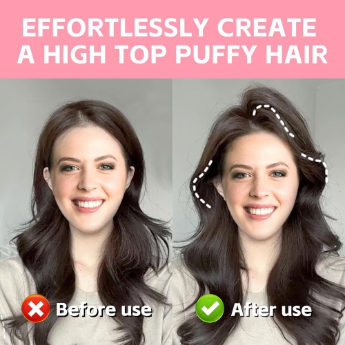 2PCS Pince de volume pour cheveux Fluffy Bangs, Peigne Easy High Crown Volume pour femmes, pinces volumisantes cheveux Instant Hair Root Lifting Clips