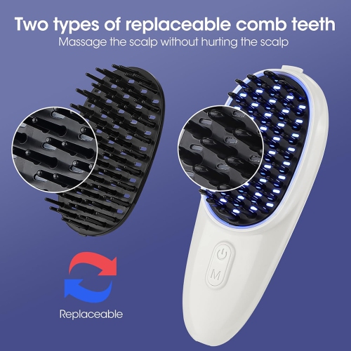 Red Blue Light Therapy Comb for Hair Growth,Anti-Loss Hair Head Massage Comb,Electric Scalp Massager,Red Light Hair Therapy Brush