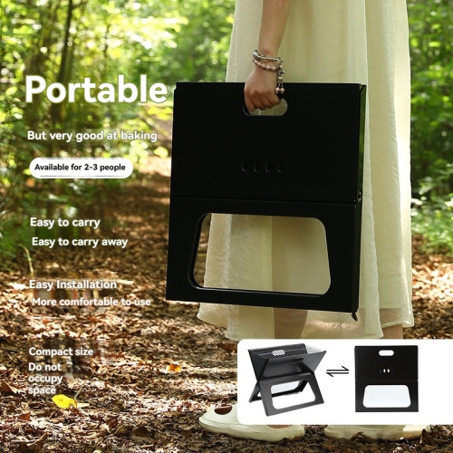 [Portable X-TYPE] Barbecue d'extérieur Barbecue de camping Réchaud au charbon Réchaud au charbon de bois Barbecue portatif de pique-nique