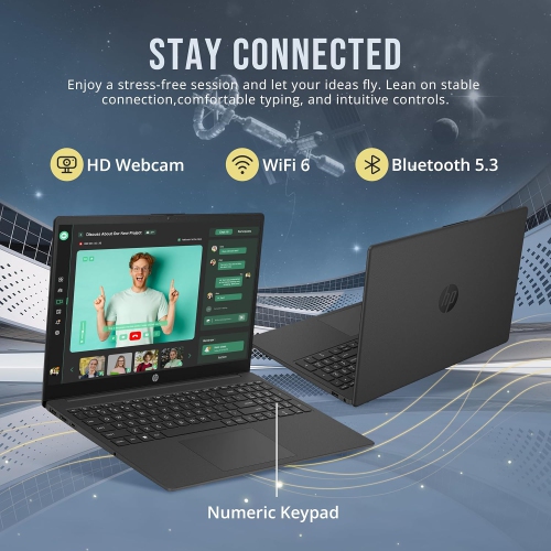 Boîte ouverte - 6 Portable HD 15 po de HP, processeur N200 d'Intel, SSD d'128 Go, mémoire vive 16 Go, carte graphique UHD d'Intel Pavé