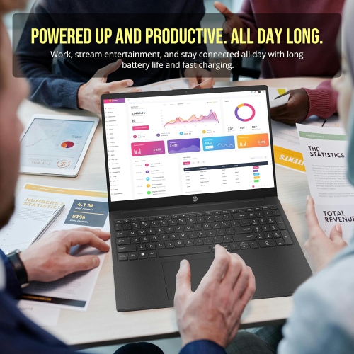 Boîte ouverte - 6 Portable HD 15 po de HP, processeur N200 d'Intel, SSD d'128 Go, mémoire vive 16 Go, carte graphique UHD d'Intel Pavé