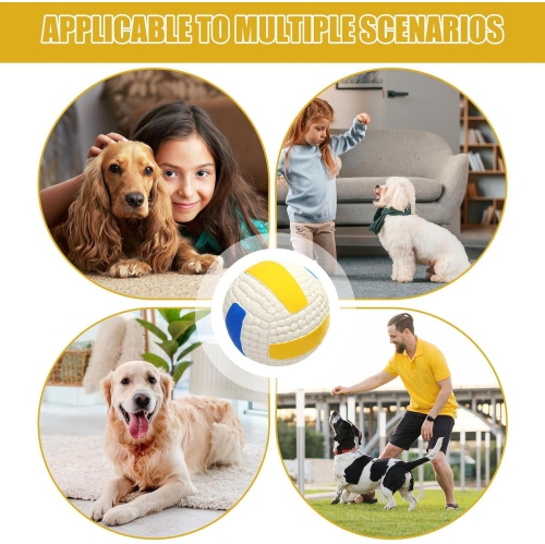 Pet Teeth Grinding Artifact Latex Bite-Resistant Football Sounding Toy Designed for Small Dogs Anti-Suffocation Safety Material