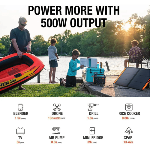 Station d'alimentation portative Explorer 550 de Jackery avec panneau solaire 100&nbsp;W
