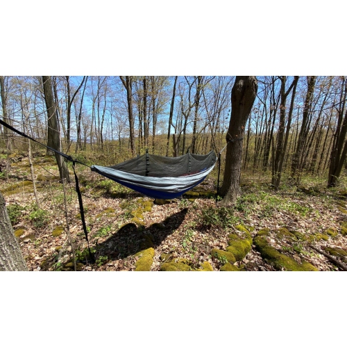 Hidden Wild Travel Hammock with Bug Net - 9.75' - Blue