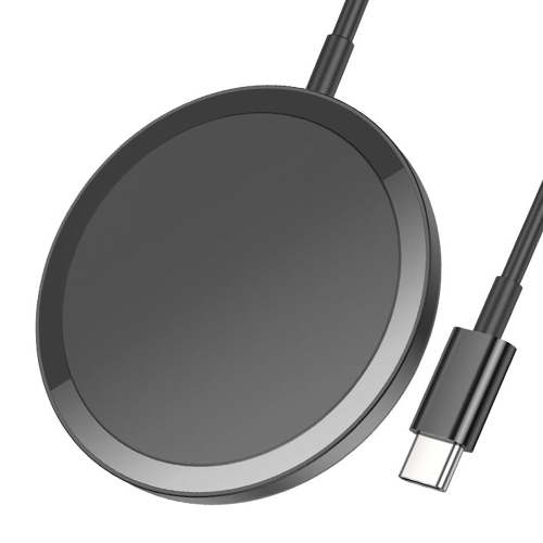 15W Magnetic Magsafe Wireless Charger Induction Fast Charging Pad for iPhone AirPods, Black