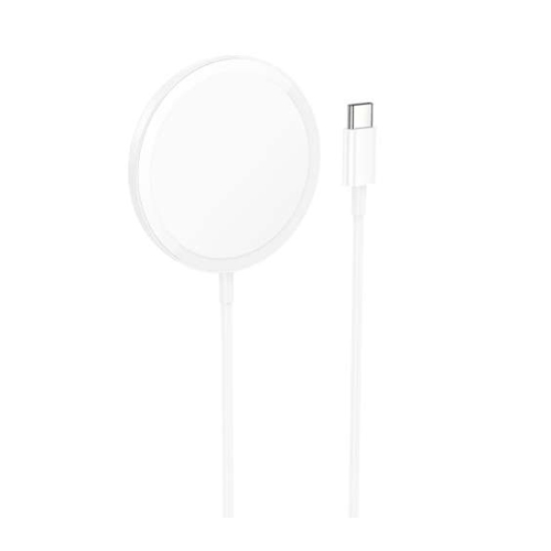 15W Magnetic Magsafe Wireless Charger Induction Fast Charging Pad for iPhone AirPods, White