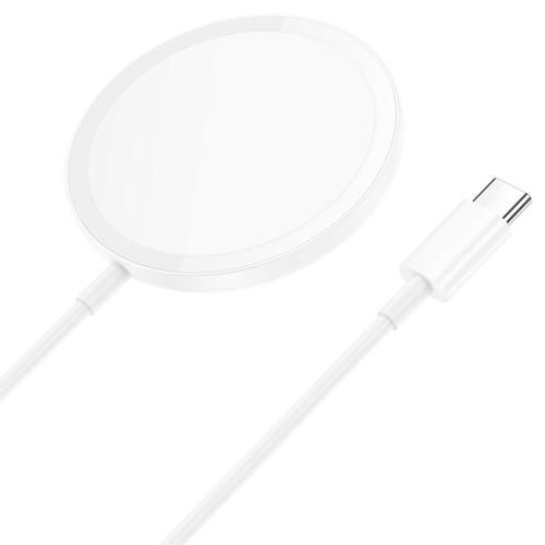 15W Magnetic Magsafe Wireless Charger Induction Fast Charging Pad for iPhone AirPods, White