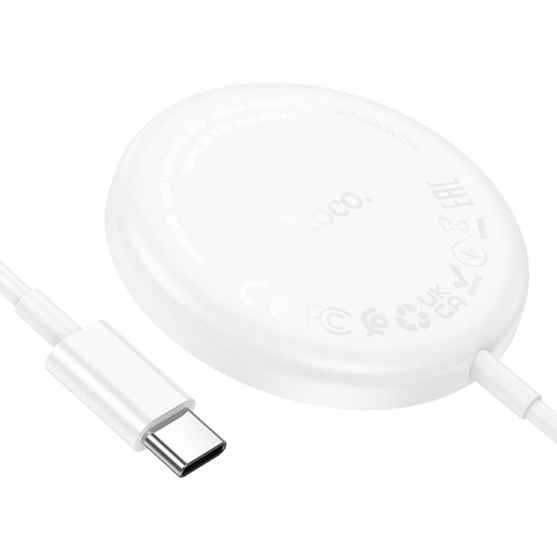15W Magnetic Magsafe Wireless Charger Induction Fast Charging Pad for iPhone AirPods, White