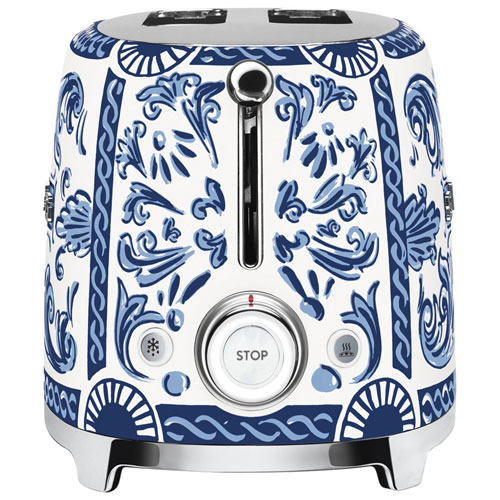 Smeg Dolce&Gabbana Toaster - 2-Slice Dolce & Gabanna Collection - Blue Mediterraneo