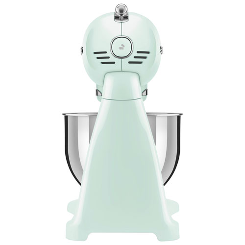 Batteur sur socle à tête inclinable Années 50 de Smeg - 5 pte - 800 W - Vert pastel