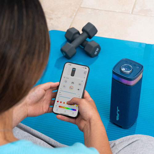 Haut-parleur de fête Bluetooth sans fil à l'épreuve des éclaboussures JBuds de JLab - Bleu marine