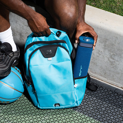 Haut-parleur de fête Bluetooth sans fil à l'épreuve des éclaboussures JBuds de JLab - Bleu marine