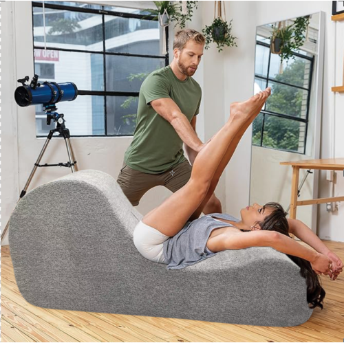 Canapé à compression – Chaise longue ergonomique en velours stylisé, canapé-lit – Parfait pour le yoga, les étirements, la détente et l'exercice
