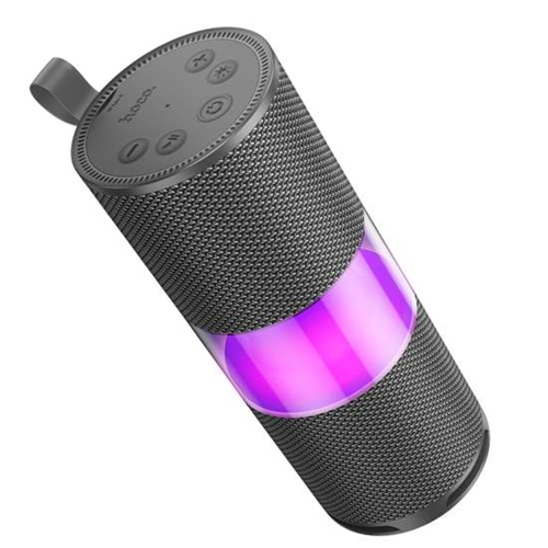 Haut-parleur de graves portatif sans fil Bluetooth 5,4 LED pour fête intérieure/extérieure en voyage, gris
