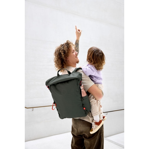 Lassig - Green Label - Diaper bag - Outdoor Rolltop Backpack - Dark olive