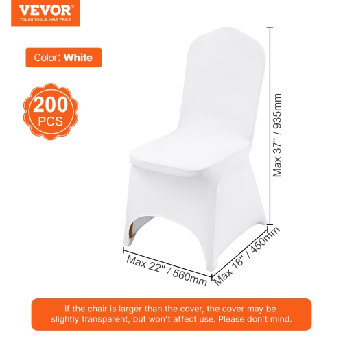 VEVOR Stretch Spandex Folding Chair Covers, Universal Fitted Chair Cover, Removable Washable Protective Slipcovers, for Wedding, Holiday, Banquet,
