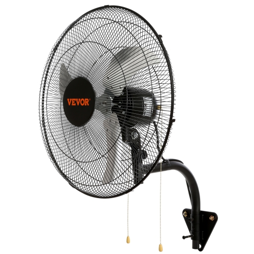 VEVOR 2 PCS Wall Mount Fan, 20 inch Oscillating, 3-speed High Velocity Max. 4000 CFM Industrial Wall Fan for Indoor, Commercial, Residential,