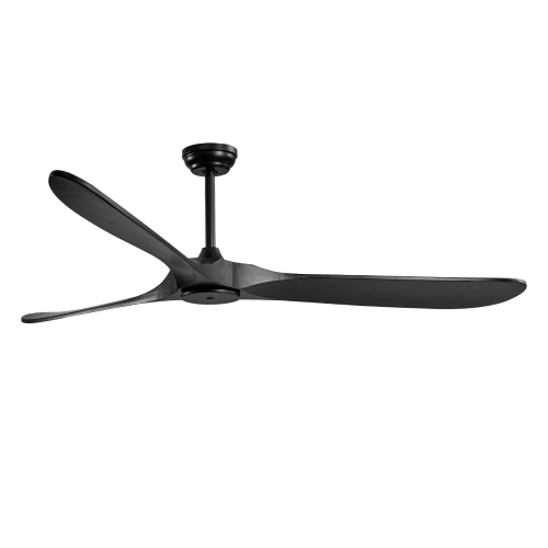 VEVOR 72 Inch Ceiling Fan without Light, 6-Speed Remote Control, 3-Wood-Blade, Reversible DC Motor, Modern Low Profile Flush Mount Exterior Fan for