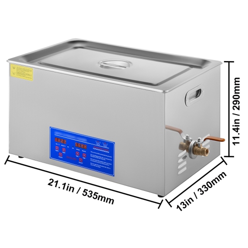 VEVOR 22L Industrial Ultrasonic Cleaner with Digital Timer&Heater 40kHz Professional Ultrasonic Cleaner 110V with Excellent Cleaning Effect for