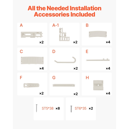 VEVOR Swimming Pool Ladder, 4-Step Double Handrails Stairs with Non-slip Heavy Duty Steps, Max Load Capacity 400 lbs, for 48-54 In Inground &
