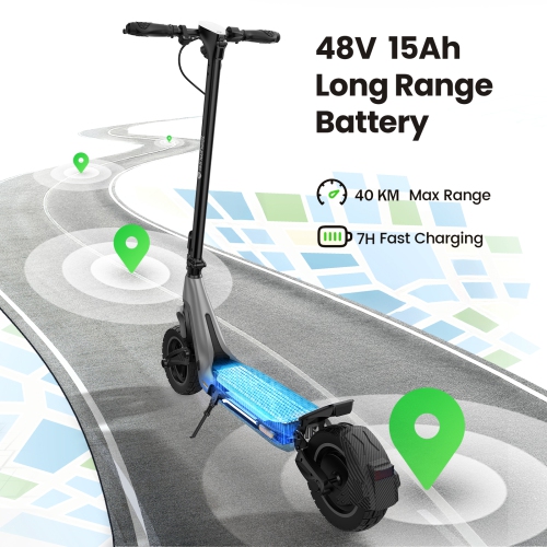 isinwheel Z1 Electric Scooter for Adults - Black