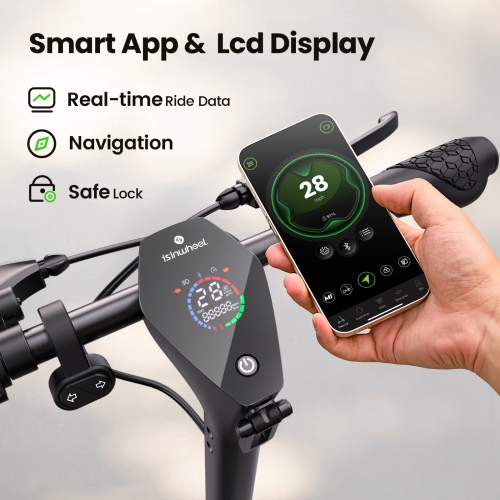 isinwheel Z1 Electric Scooter for Adults - Black