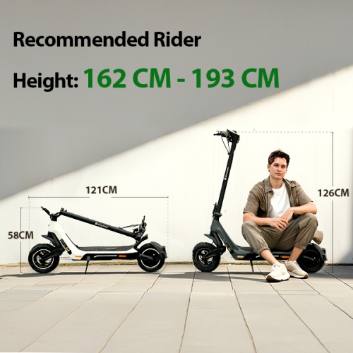 isinwheel Z1 Electric Scooter for Adults - Black