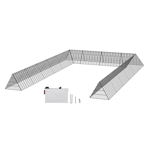 VEVOR 236.2 x 157.5 x 24.2 inch(LxWxH) Chicken Tunnels, Chicken Tunnels for Yard, Portable Chicken Tunnels for Outside with Corner Frames, 2 Sets,