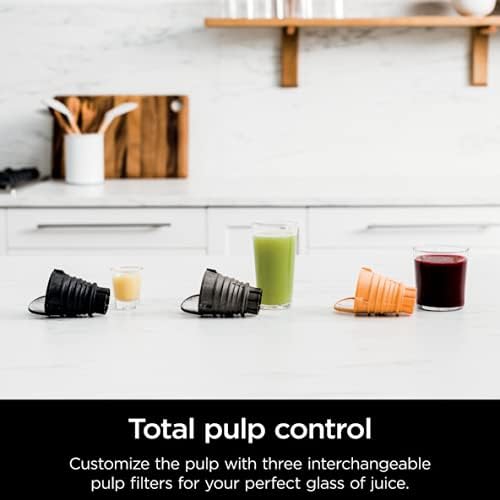 Refurbished - Ninja JC101C, Cold Press Juicer Pro, Compact Powerful Slow Juicer With Total Pulp Control and Easy Clean, Graphite