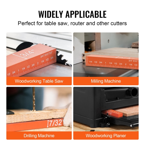 VEVOR 16-Piece Setup Blocks Woodworking Tools, Precision Height Gauge Block Set, with Clearly Laser Engraved Size Markings and Storage Case, Aluminum