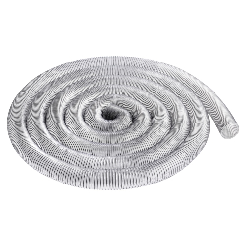 VEVOR 4'' x 50' Dust Collection Hose, Thickened PVC Material Puncture-Resistant Flexible Clear Hose with Carbon Steel Wire Coil 4 x 304 Stainless