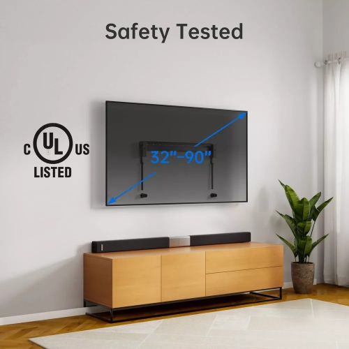 Support fixe discret d'ErgoAV pour téléviseur de 32 à 90 po