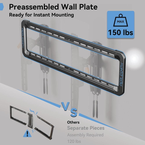 PERLESMITH Extend, Tilt & Swivel TV Wall Mount for 42 to 90 Inch TVs