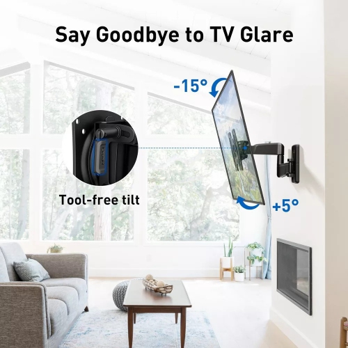 ErgoAV Small Full Motion TV Wall mount 19"- 43" TVs