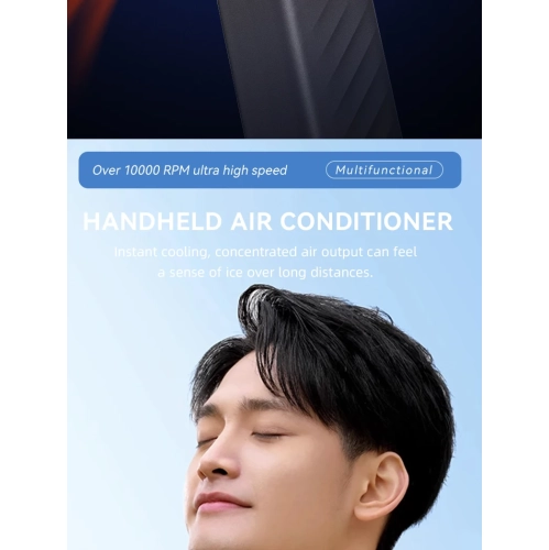 Portable handheld turbo fan, 1-199 wind speed adjustment, LED display,JF132 Ice Moon White [Ultra-high speed 199 wind speed + digital display +