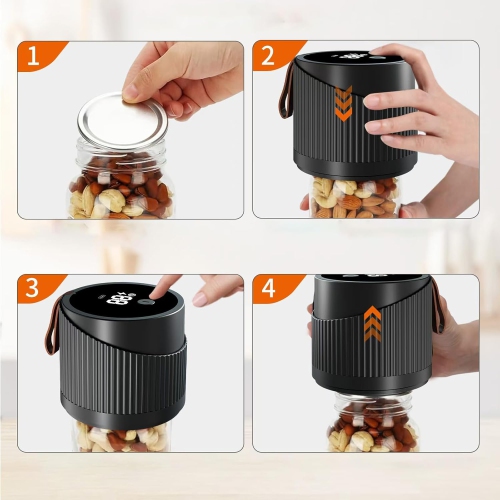 Scelleuse sous vide pour pot Mason, scelleuse sous vide pour pot Mason électrique pour pots Mason à grande ouverture et à ouverture normale,