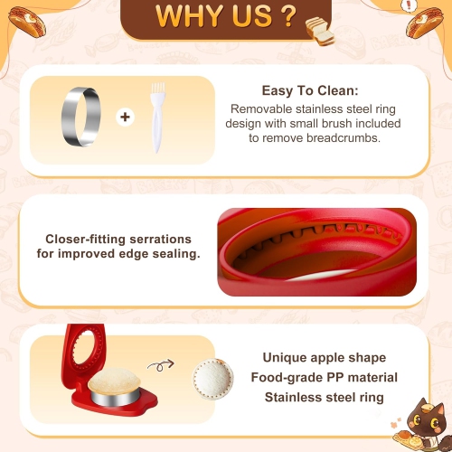 2PCS Sandwich Cutters for Little Ones Lunch,Round Sandwich Sealer Ideal for School Lunch Boxes & Bento Boxes,Sandwich Cutters for Boys & Girls