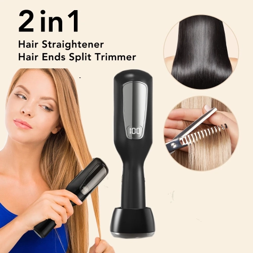 Hair Ends Trimmer Split Remover Dry Damaged Trim Split Iron Flat Hair Straightener for Women Cordless Hair Cutting Machine