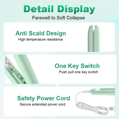 Mini fer à friser à double usage, fer à friser portatif Mini Wave，Releveur de racines et rehausseur de volume 2 en 1 Mini fer à friser, fer à friser