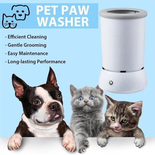 Automatic Dog Paw Cleaner,Electric Dog Paw Washer,Dog Foot Cleaning Machine USB Rechargeable,Pet Paw Washer Cup for Small Medium Large Dogs Cats